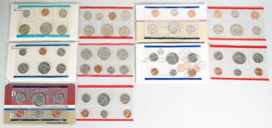 1980, 1981, 1984, 1986, 1989 U.S. Mint Sets