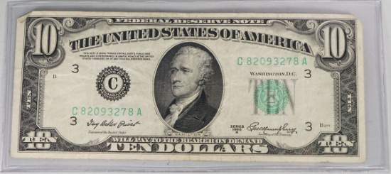 1950 A $10 Federal Reserve Note