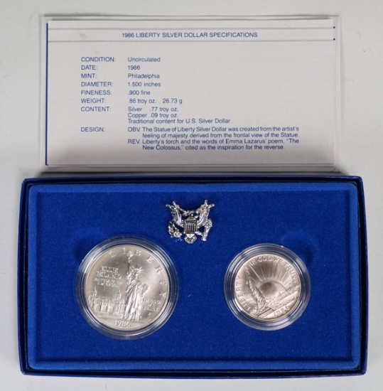 1986 U.S. Mint Liberty Coin Set