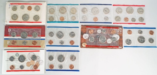 1980, 1981, 1984, 1985, 1989 U.S. Mint Sets