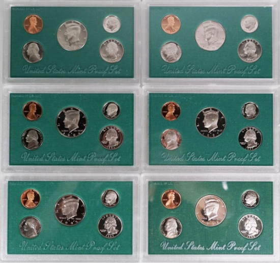 2-1994, 1995, 1996, 1997, 1998 U.S. Proof Sets