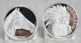 Red Cloud 1oz. .999 Fine Silver & Horse 1 Troy Oz. .999 Fine Silver Rounds