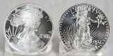 1933 Lady Liberty 1 Troy Oz. .999 Silver & Walking Liberty 1 Troy Oz. .999 Fine Silver