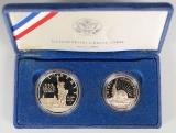 1986-S  U.S. Mint Liberty Coin Set; Dollar & Half Dollar