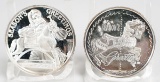 Season's Greetings 1 Troy Oz. Fine Silver & Season's Greetings Carousel Horse Silver Rounds