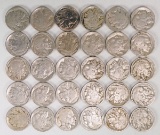 30 Buffalo Nickels; Various Dates/Mints