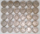30 Buffalo Nickels; Various Dates/Mints