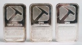 3 Pan American Silver Bars; Each are 1 Troy Oz. .999 Fine Silver Bars
