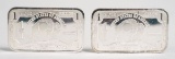 2 - One Troy Oz. Silver Bullion 
