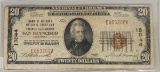 1929 $20 Brown Seal Note - Bank of America National Trust and Savings, San Francisco