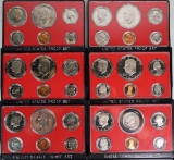 1973, 1974, 1975, 1976, 1978, 1979 U.S. Proof Sets