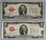 1928-C & 1928-G $2 Red Seal Notes