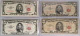 1953-A &1953-B $5 Red Seal Notes & 1963 $5 Red Seal Star Note, 1963 Red Seal Note