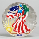 2000 American Eagle/Walking Liberty 1oz. Fine Silver Colorized Dollar