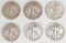 6 - Walking Liberty Silver Half Dollars; 4-1928-S, 1929-S, 1939-D