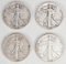 4 - Walking Liberty Silver Half Dollars; 2-1935-S, 1936-D, 1936-S