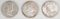 3 - Franklin Silver Half Dollars; 3-1963-D