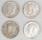 4 - 1964-D Kennedy Silver Half Dollars