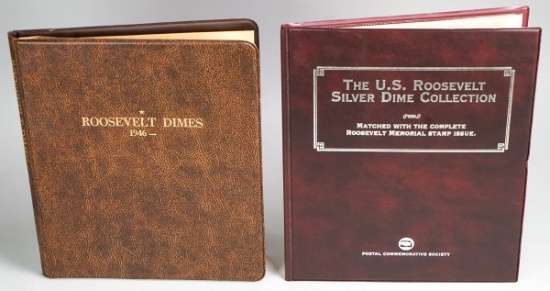 2 - Roosevelt Silver Dime Collection Books; 1946-1964