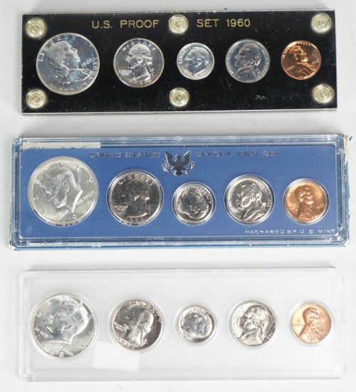 1960 U.S. Proof Set & 1966/1968 U.S. Special Mint Sets