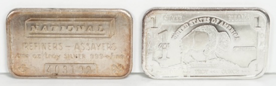 National Refiners-Assayers 1 Troy Oz. .999 Fine Silver &