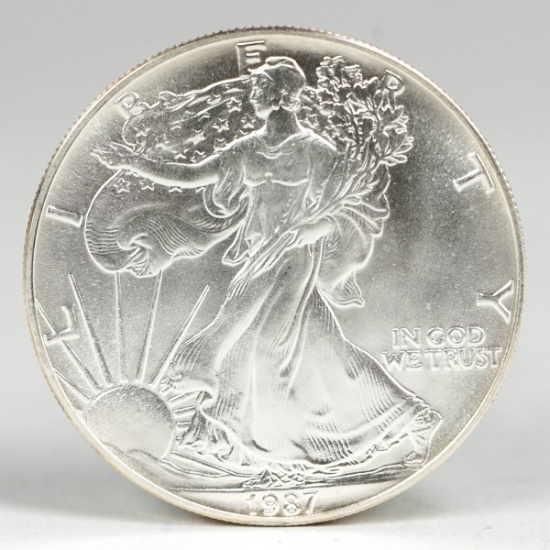 1987 American Silver Eagle, 1oz.Fine Silver