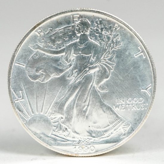 1990 American Silver Eagle, 1oz.Fine Silver