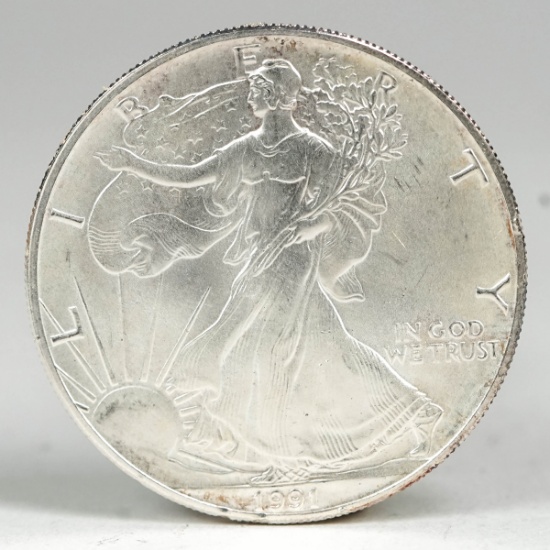 1991 American Silver Eagle, 1oz.Fine Silver