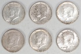 6 - 1964-D Kennedy Silver Half Dollars