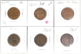 6-1864 Two (2) Cent Piece Coins
