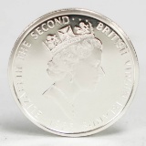 1985 Elizabeth II British Islands $20 Silver Coin
