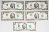 5 1976 $2 Federal Reserve Notes