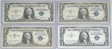 3  $1 Series of 1957 Blue Seal Silver Certificate Star Notes