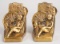 Vintage  Bookends w/ Country Boy & Wagon Wheel