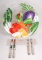 St Luke Handcrafted Art Glass Platter & Silver Plate Serving Set