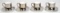 Fitz & Floyd George Jensen Silver Colored Demitasse Cups, Set of 4