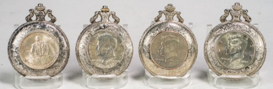 4 -  American Historic Society Quartz Pocket Watches