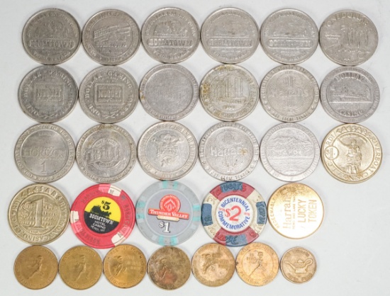 Casino Tokens & Poker Chips; Boomtown, Sands, Horizon & More