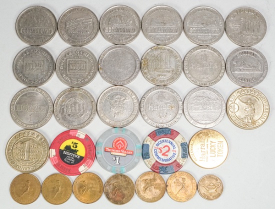 Casino Tokens & Poker Chips; Boomtown, Sands, Horizon & More