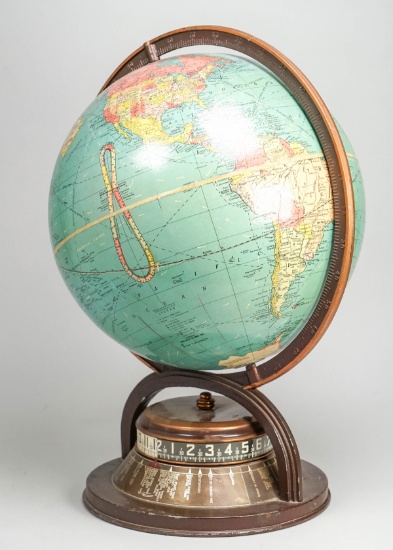 World Time Globe Clock, Ca. 1940's