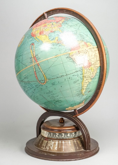 World Time Globe Clock, Ca. 1940's