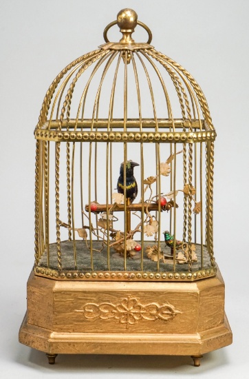 German Automaton Singing Bird Music Box