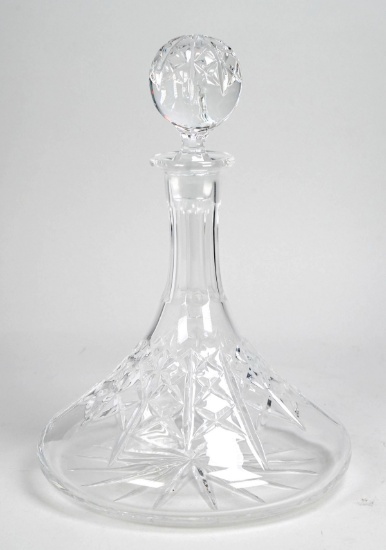 Rogaska Ship's Crystal Decanter, Hand Crafted In Yugoslavia