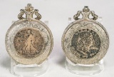1960 Franklin / 1942 Walking Liberty Half Dollar Quartz Pocket Watches