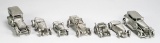 7 Danbury Mint Pewter Cars; Peugeot, Benz 3 1/2 HP,
