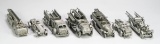 7 Danbury Pewter Fire Engines