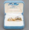 Gold Plated His & Her's Ring Set, Sz. 7.5 & 12