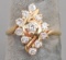 14k Ladies Gold & Diamond Ring, Sz. 5