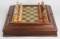 Traditional Styled Wood & Metal Chess Set w/ Board