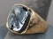 Men's 10k Hematite Intaglio Ring, Sz. 13